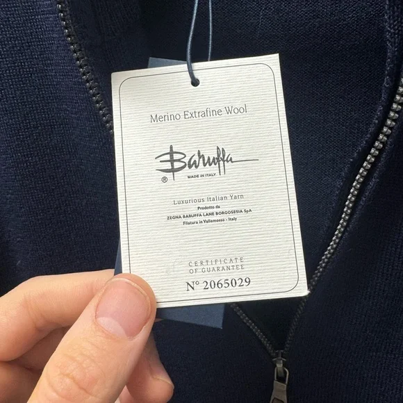 Fairway & Greene Men's Dark Blue Zip-Up Sweater NWOT